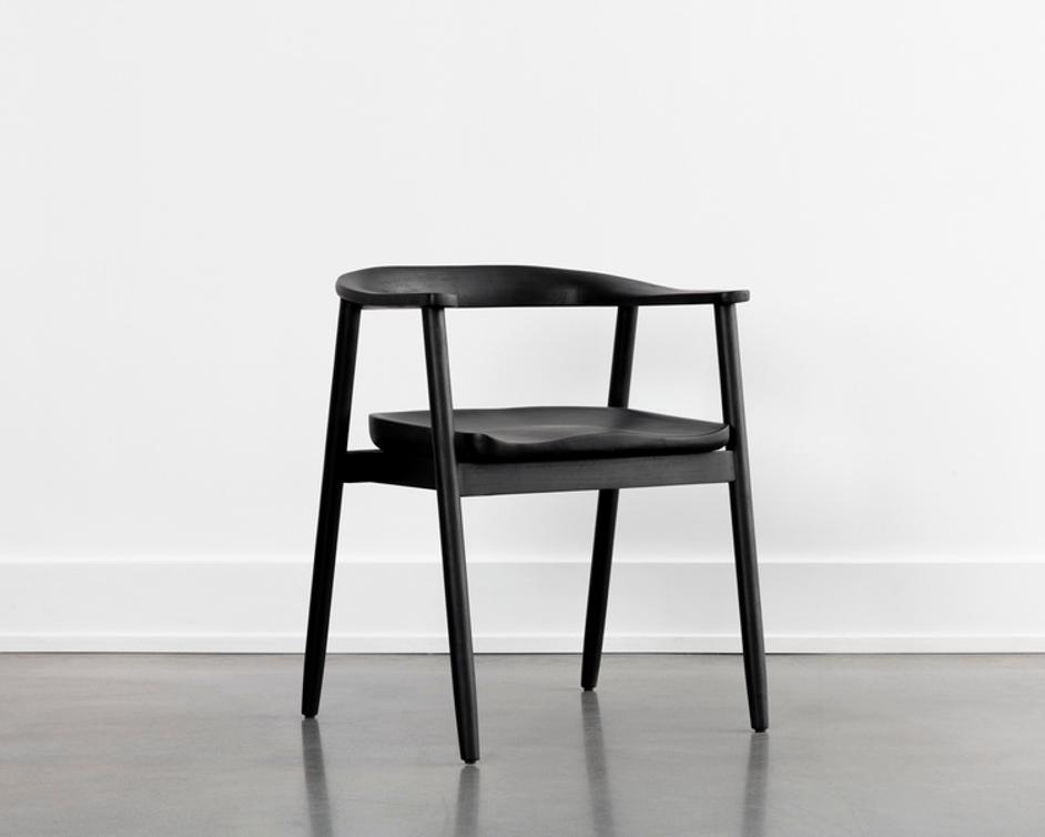 JEREMY DINING ARMCHAIR - BLACK by Sunpan