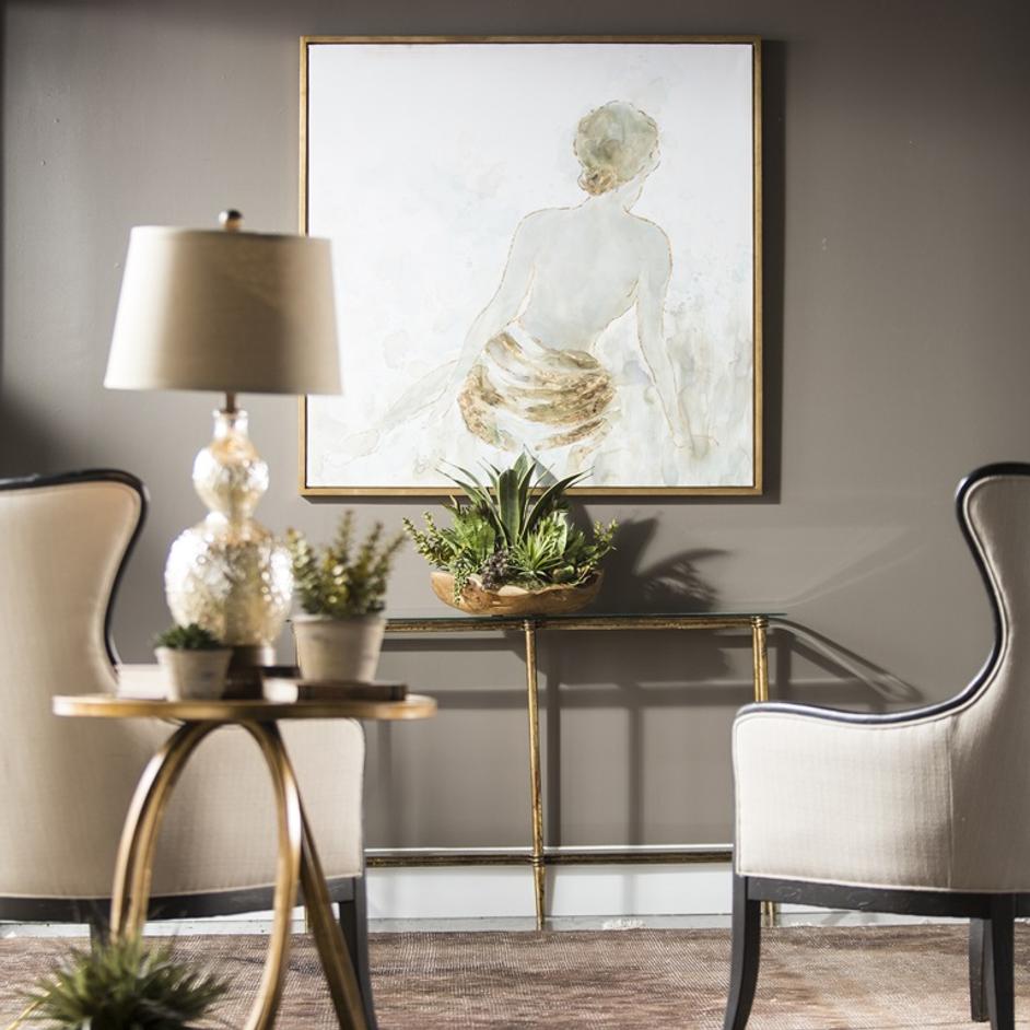 Gold Highlights Hand Painted Canvas by Uttermost