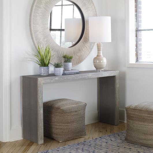 Aerina Aged Gray Console Table by Uttermost
