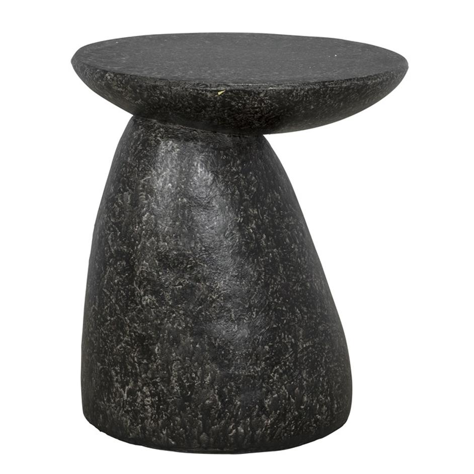 Kurokawa Black Fiber Cement Side Table by Noir Furniture
