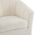Natasha Faux Shearling Fabric w/ Gold Metal Swivel Accent Arm Chair In Shearling Beige by New Pacific Direct