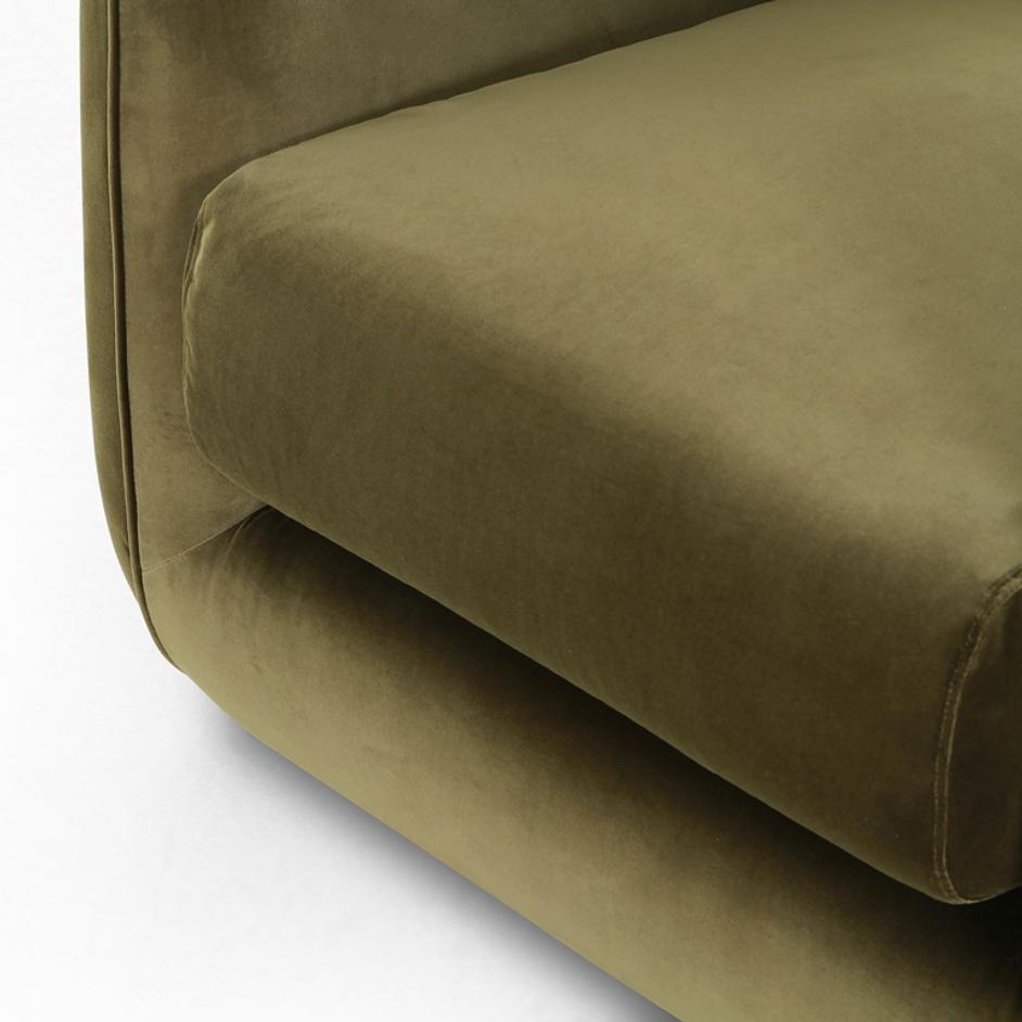 Malakai Swivel Chair In Surrey Olive by FOUR HANDS