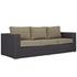 Minerva Outdoor Patio Sofa In Espresso Mocha by Modway Furniture