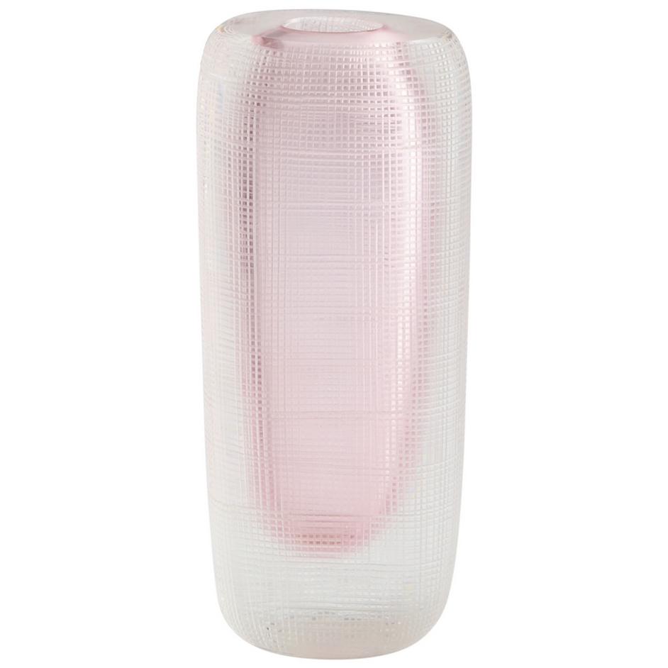 Neso Vase In Pink And Clear by Cyan Design