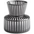Lined Up Vase in Black by Cyan Design