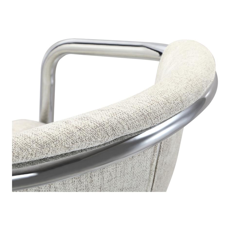 Freeman Chrome Frame Dining Chair Blended Cream - Set Of Two by Moes Home