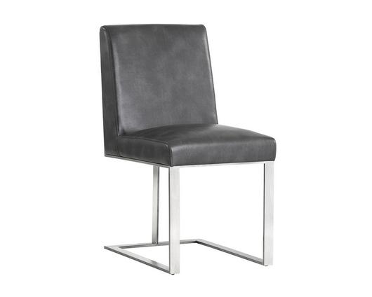 Dean Dining Chair - Stainless Steel - Cantina Magnetite by Sunpan
