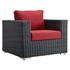 Kindle Outdoor Patio Fabric Sunbrella® Armchair In Canvas Red by Modway Furniture