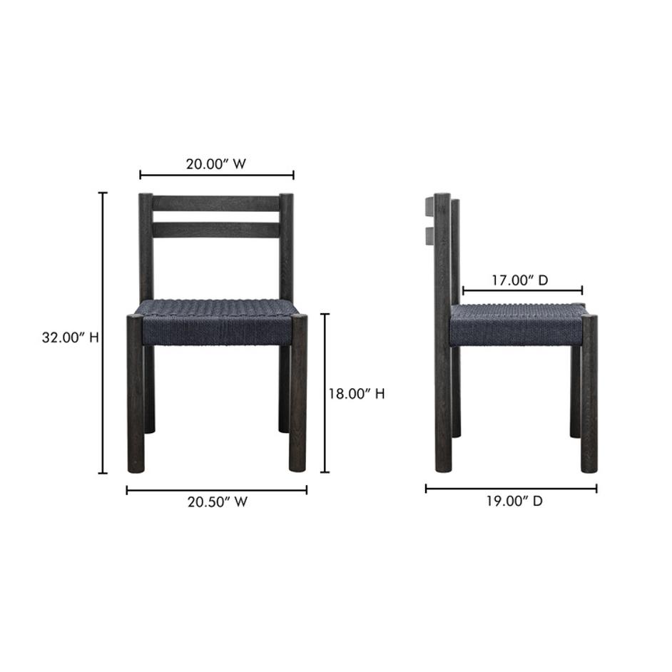 Finn Dining Chair Black–Set Of Two by Moes Home