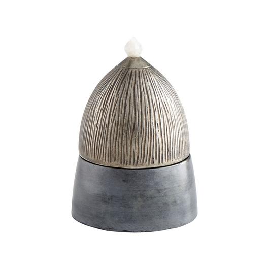 Medium Chestnut Candleholder In Antique Nickel by Cyan Design