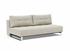 SUPREMAX D.E.L. SLEEPER SOFA in MIXED DANCE NATURAL FABRIC WITH Chrome legs 527 by INNOVATION USA