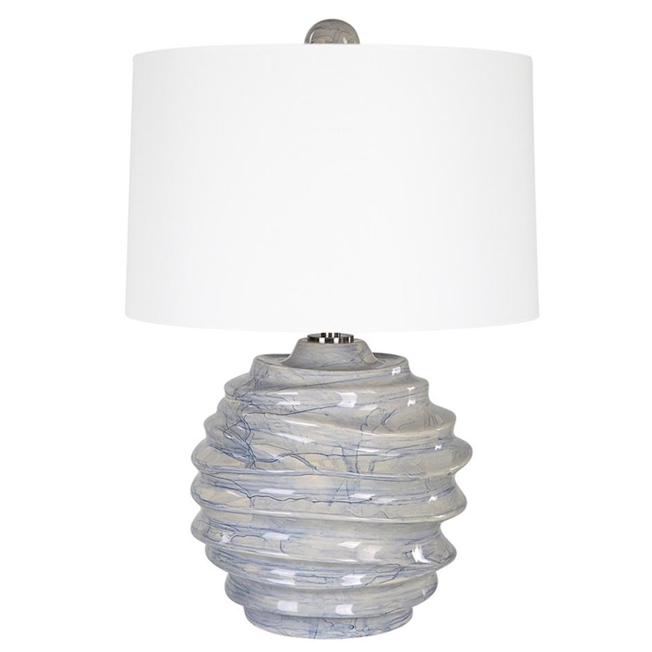 Waves Blue & White Accent Lamp by Uttermost
