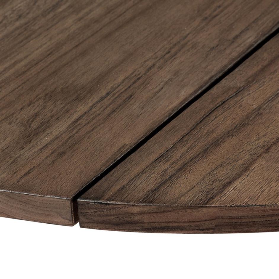 Railay Round Outdoor Dining Table-60" - Stained Toasted Brown-FSC by Four Hands