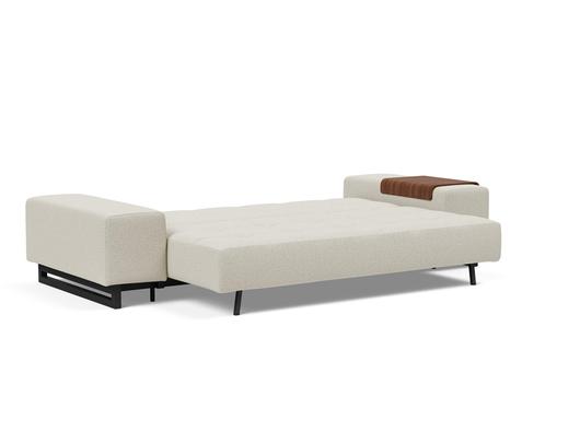 GRAND D.E.L. SLEEPER SOFA in MIXED DANCE NATURAL FABRIC WITH Black wood LEGS 527 by INNOVATION USA