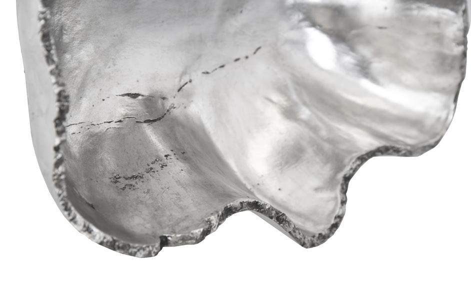 Cast Onyx Wall Bowl, Silver, Small by PHILLIPS COLLECTION