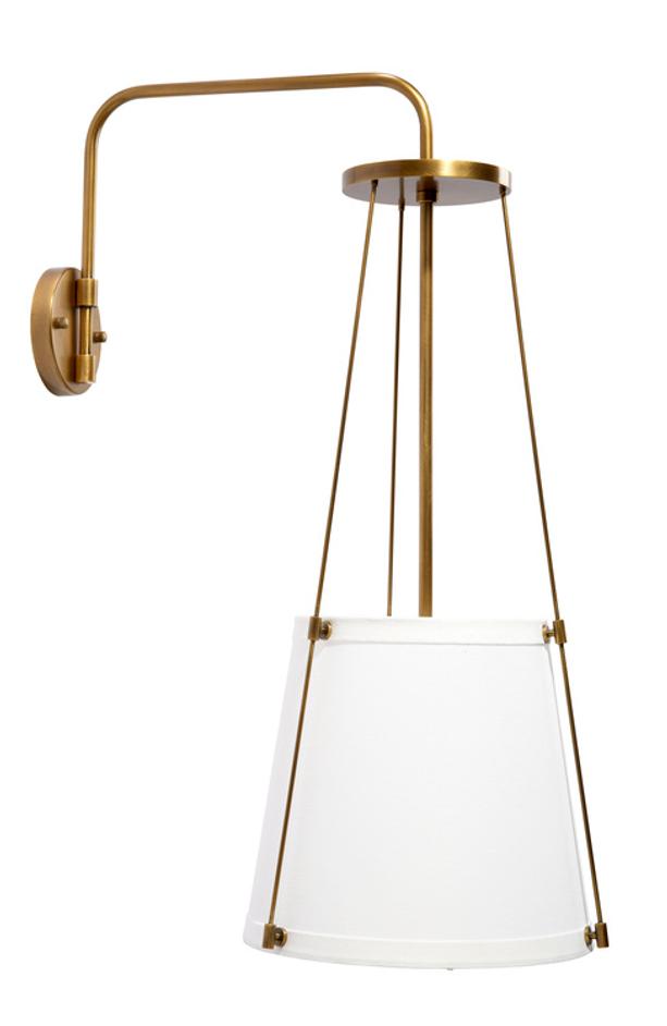  California 1-Light Wall Sconce, Antique Brass by Jamie Young