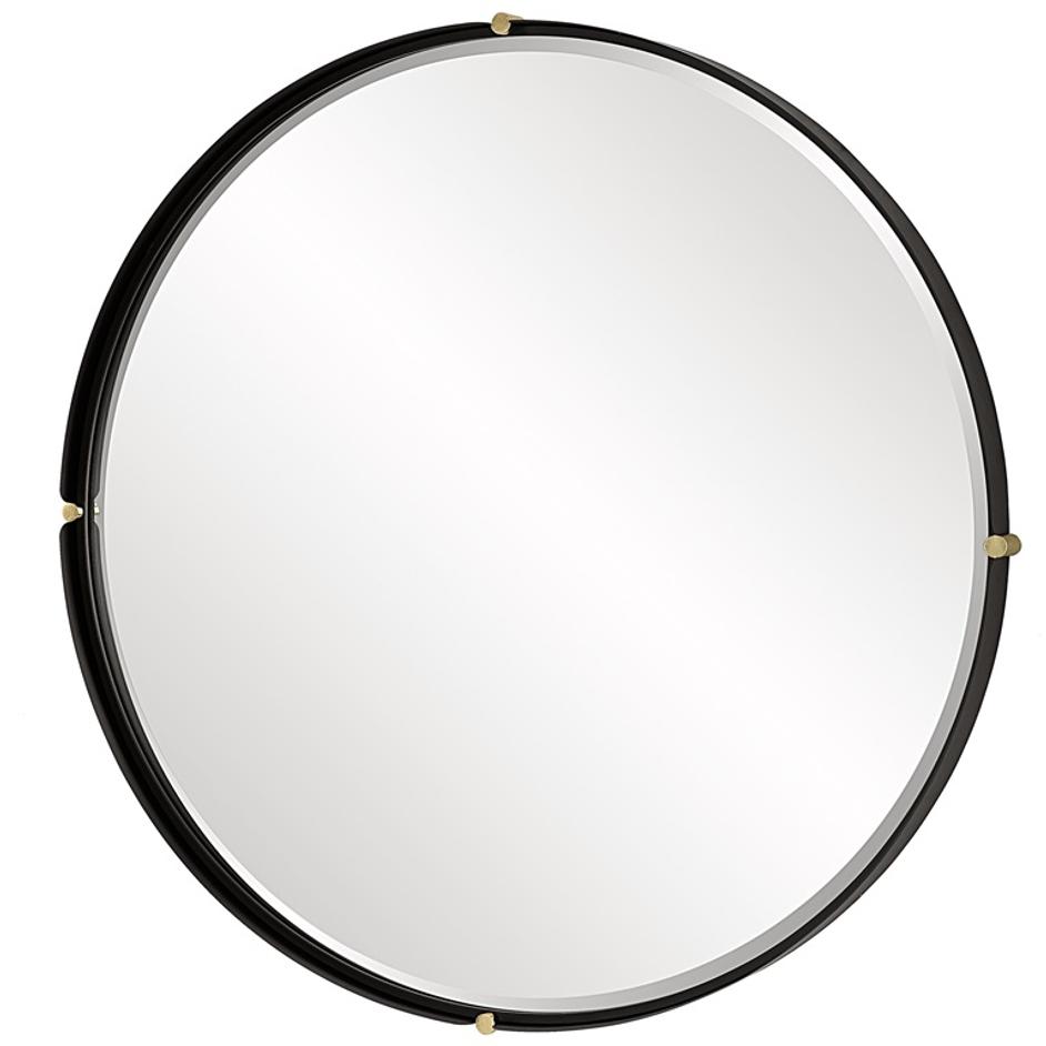 Bonded Round Black Mirror by Uttermost