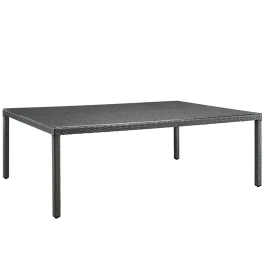 Cove 90" Outdoor Patio Dining Table In Chocolate by Modway Furniture