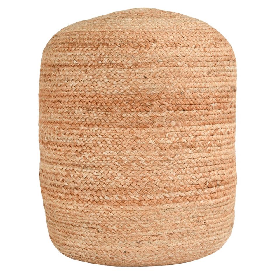 Madeira Jute Natural Pouf by Classic Home