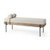 Colburne Cream Fabric w/Brown Wood Bench by Mercana