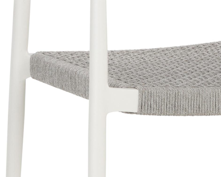 NAVA STACKABLE DINING ARMCHAIR - WHITE by Sunpan