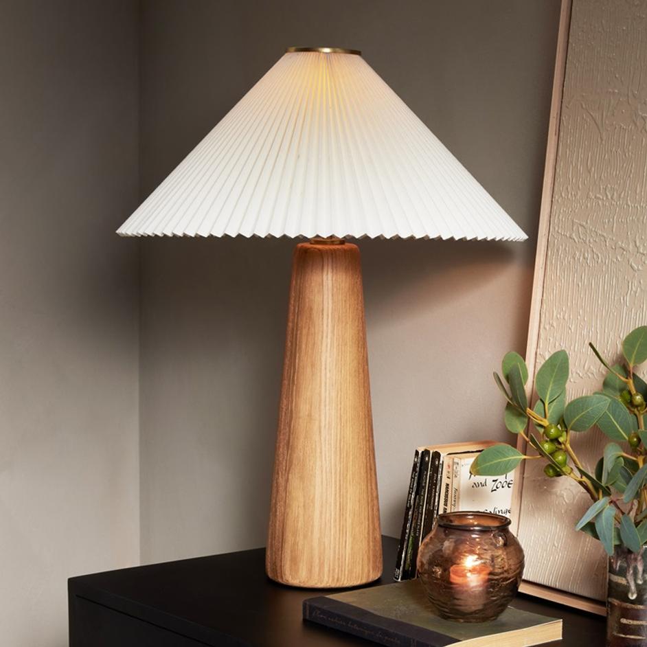Nora Table Lamp In Light Oak by FOUR HANDS