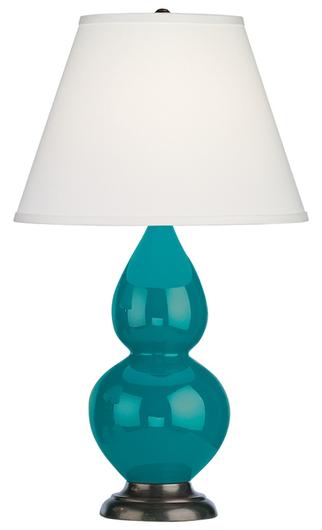 Peacock Small Double Gourd Accent Lamp by Robert Abbey