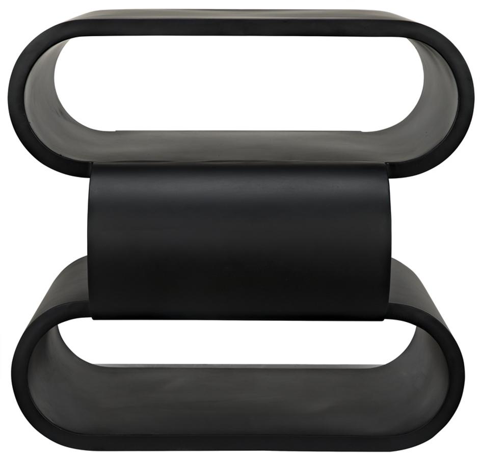 Nada Side Table, Black Steel by Noir Furniture