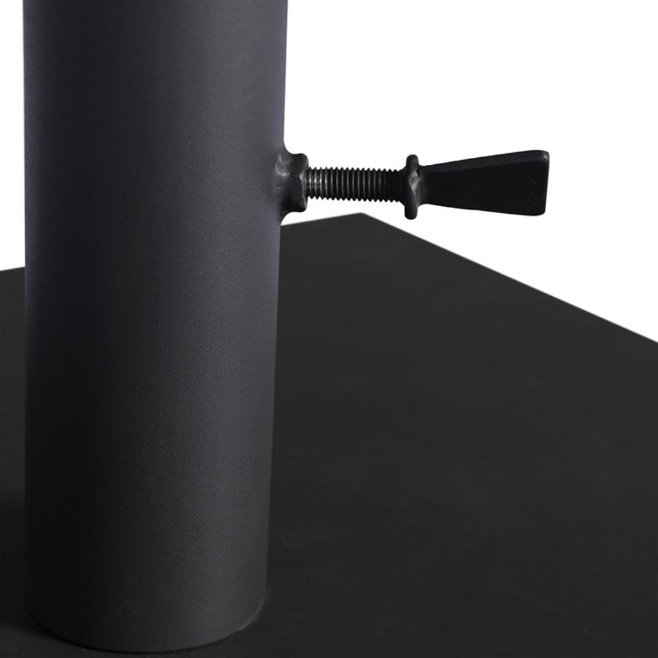 Baska Outdoor Umbrella Stand - Black Stainless Steel by Four Hands