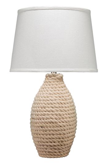 Rope Table Lamp, Off White by Jamie Young