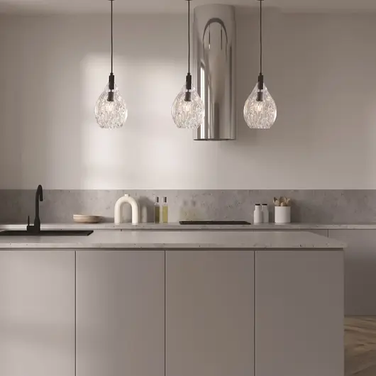 Campester 1 Light Watered Glass Mini Pendant by Uttermost