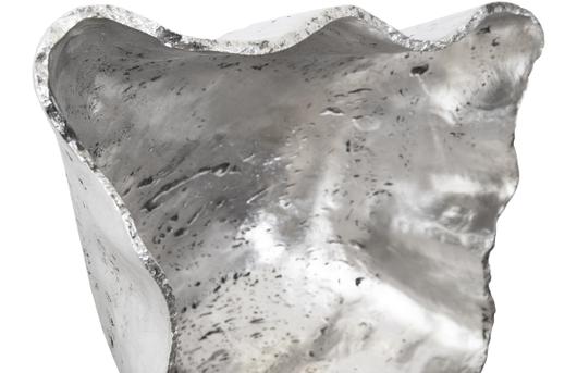 Cast Onyx Wall Bowl, Silver, Large by PHILLIPS COLLECTION