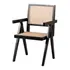 Bordeaux Rattan Dining Arm Chair In Black/ Natural by New Pacific Direct