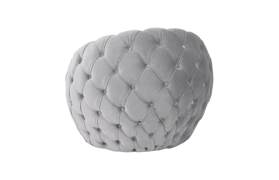 Egg Chair, Cool Gray Velvet Fabric by PHILLIPS COLLECTION