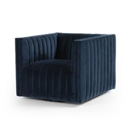 Augustine Swivel Chair-Sapphire Navy by FOUR HANDS