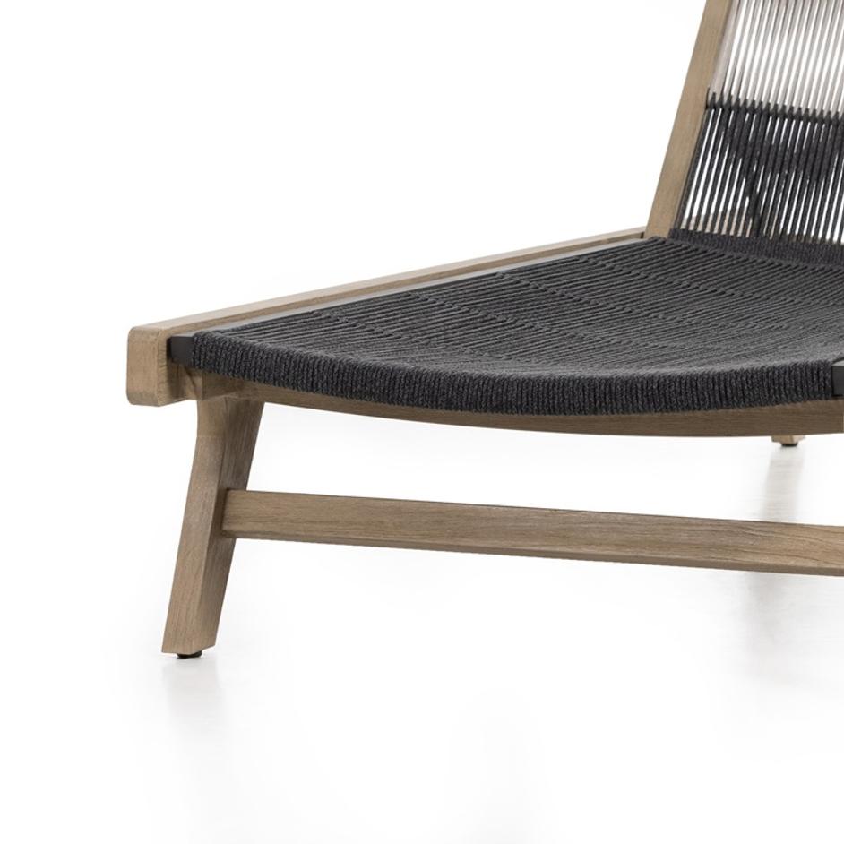 Julian Outdoor Chaise Lounge In Brown by FOUR HANDS