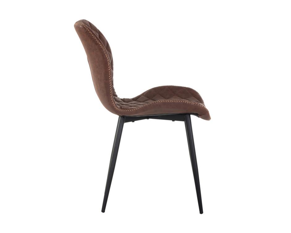 Lyla Dining Chair - Black - Antique Brown by Sunpan