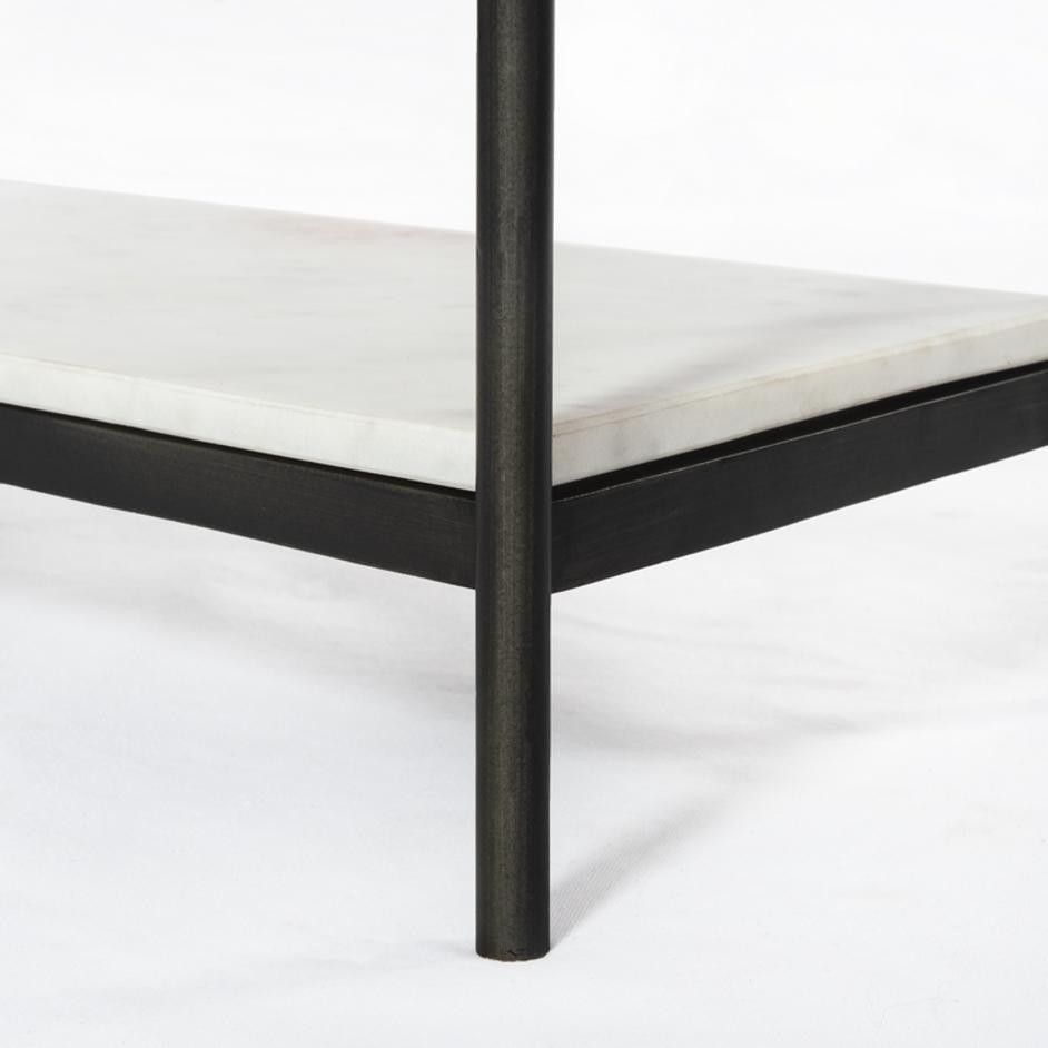 Felix Small Console Table In Hammered Grey by FOUR HANDS