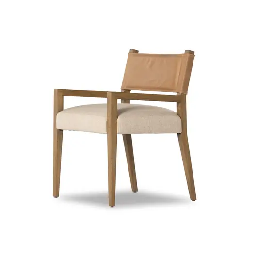Ferris Dining Armchair In Winchester Beige by FOUR HANDS