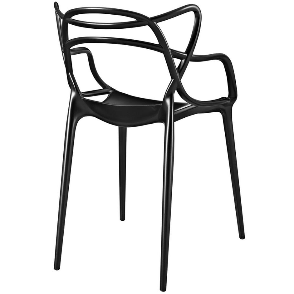 Gaile Dining Armchair In Black by Modway Furniture