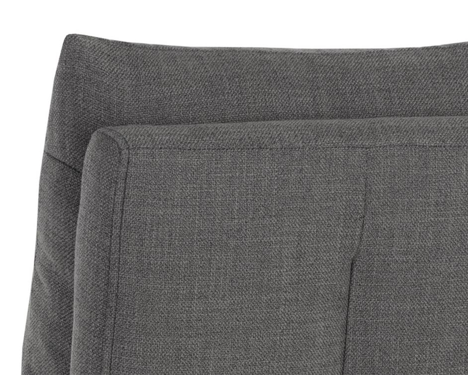 GLENROSE WHEELED DINING CHAIR - EFFIE SMOKE by Sunpan