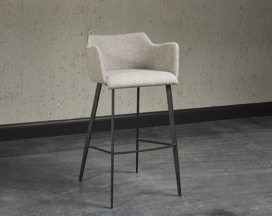 Griffin Barstool - November Grey / Bravo Cognac by Sunpan