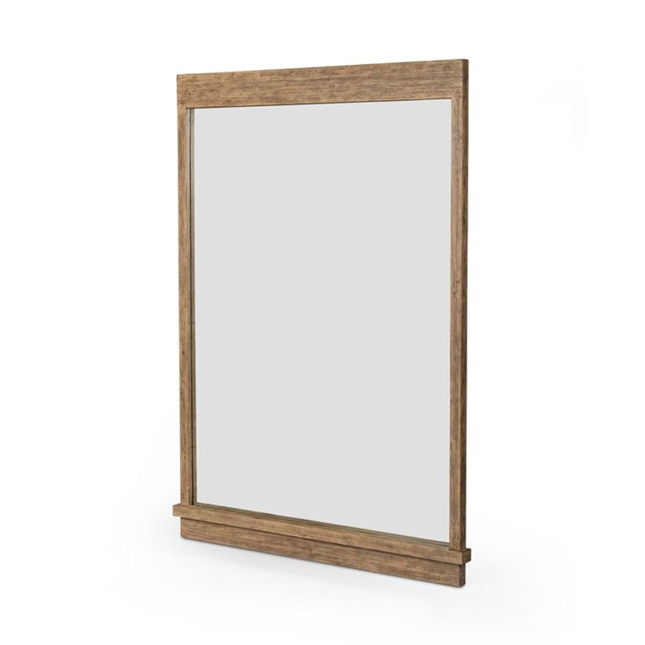 Ledge Floor Mirror - Distressed Light Pine by Four Hands