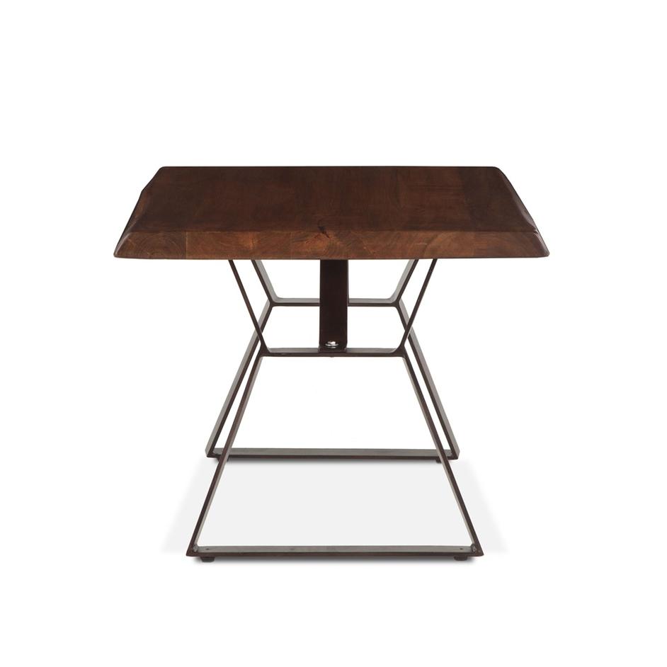 London Loft 23-Inch Acacia Wood Live Edge Side Table in Walnut Finish by Home Trends & Design