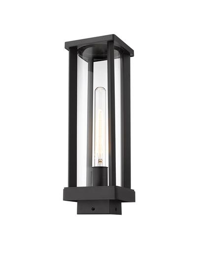 Glenwood 1 Light Outdoor Post Mount Fixture in Black Finish by Z-Lite