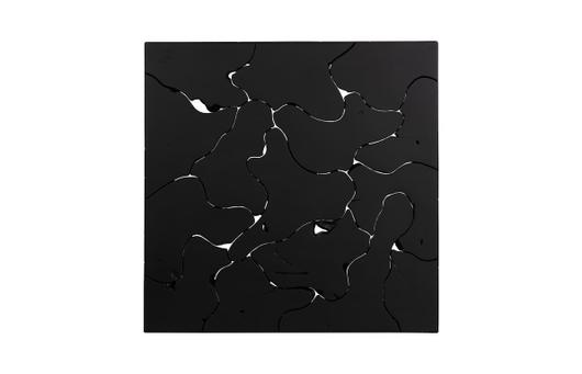 Teak Slice Coffee Table, Square, Black by Phillips Collection