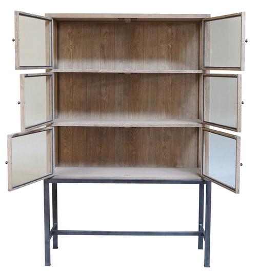 Donald Curio Cabinet-Drifted Oak by FOUR HANDS