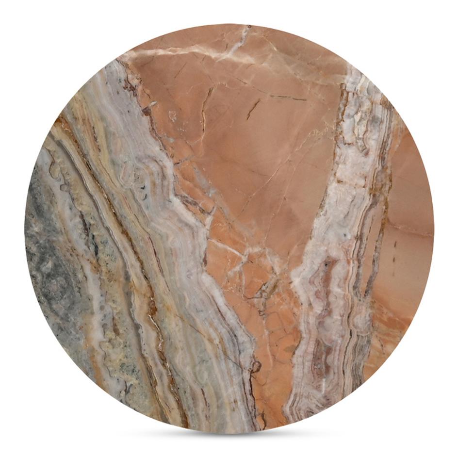 Lark Coffee Table Orange Fantasy Marble by Moes Home