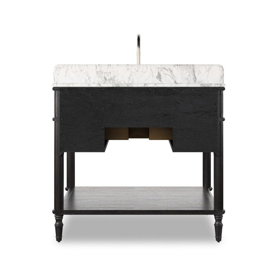 Toulouse Single Vanity - Satin Black Veneer by Four Hands