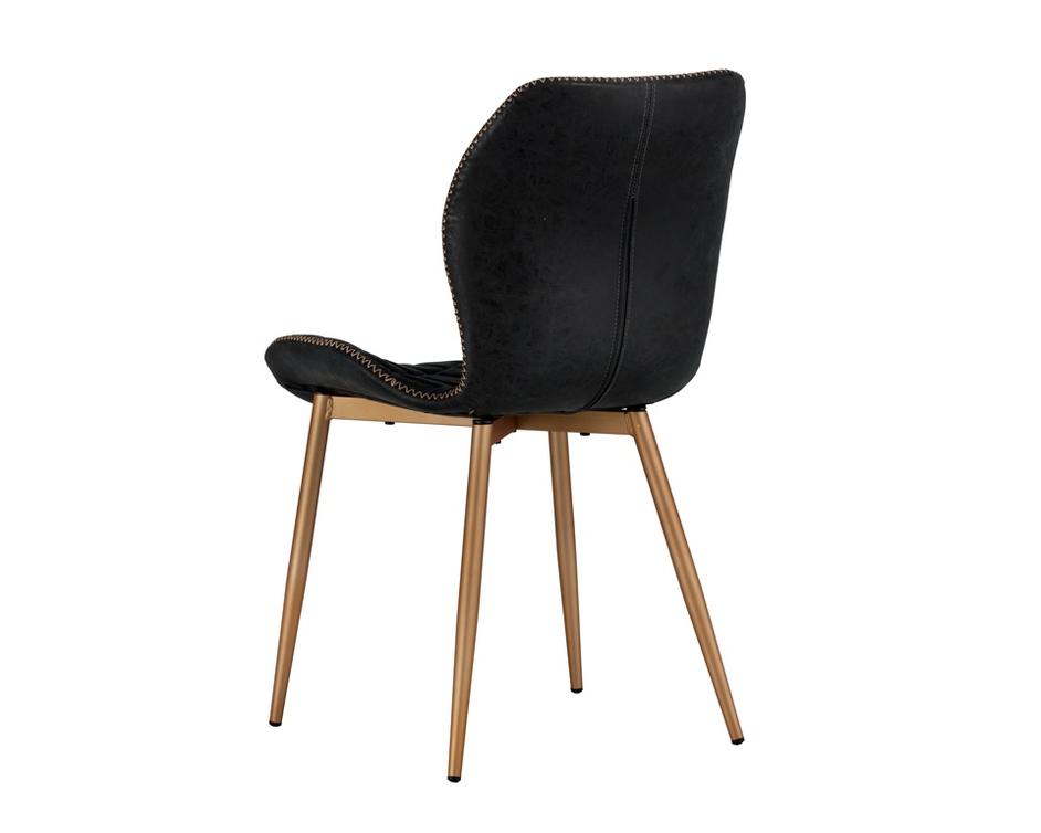 Lyla Dining Chair - Champagne Gold - Antique Black by Sunpan